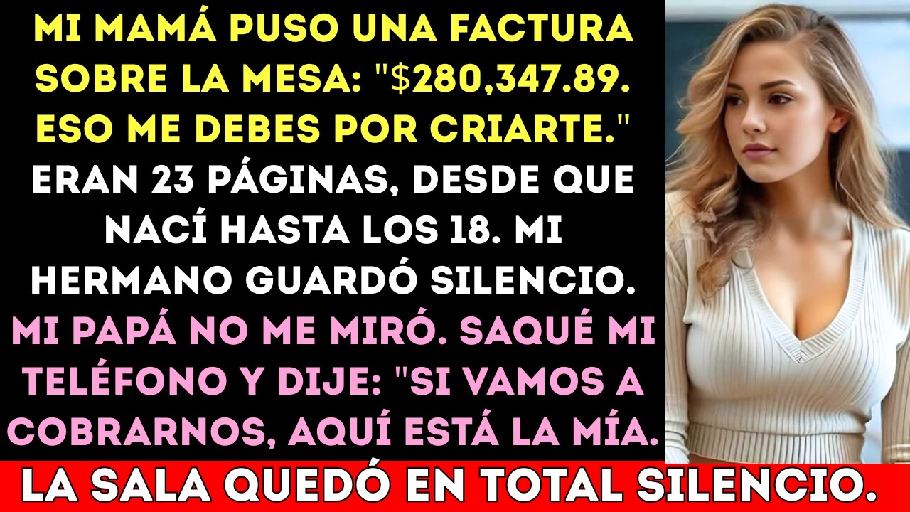 MI MAMÁ ME Me Cobró $280,000 Por Criarme 😱 — Mi Respuesta Dejó a Toda la Familia en Silencio#viral