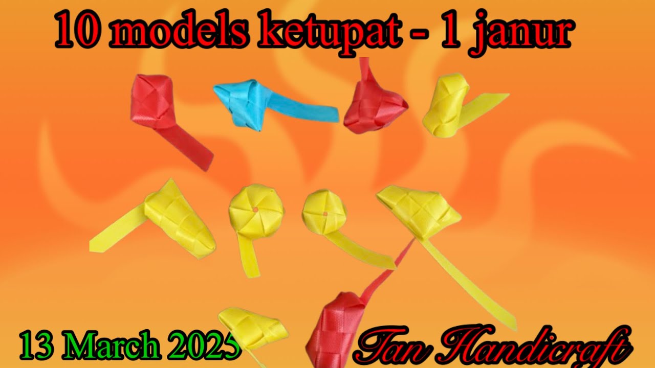 Tutorial ke 1693 - Weaving 10 models of rice cake’s case from 1 pcs Strapping band