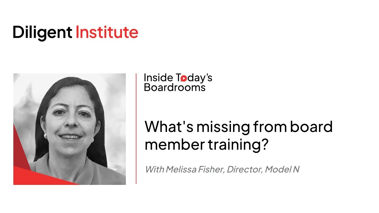 What's missing from board member training?