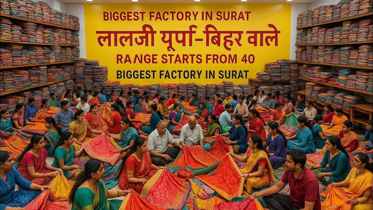 सूरत का फेमस लालाजी साड़ी हाउस | 40/-₹ से | Surat Saree Wholesale Market | Lalaji Saree House Surat