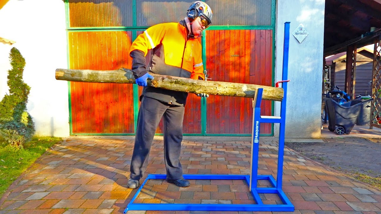 Homemade LOG HOLDER for LONG Wood Logs