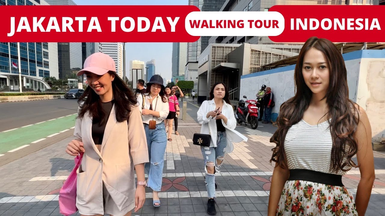 🇮🇩 INDONESIA JAKARTA city walk from hotel Ashley Tanah Abang to Jakarta MRT subway Bundaran HI
