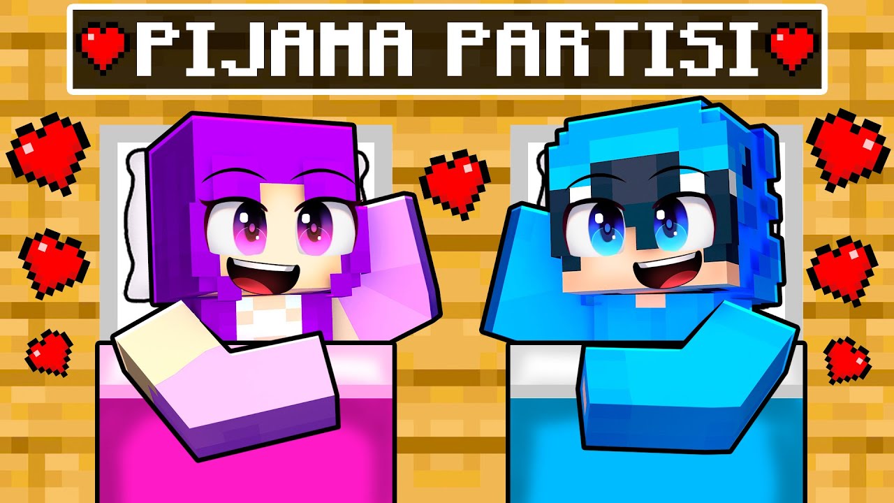 Minecraft'ta PİJAMA Partisinde KİLİTLİ KALDIK!