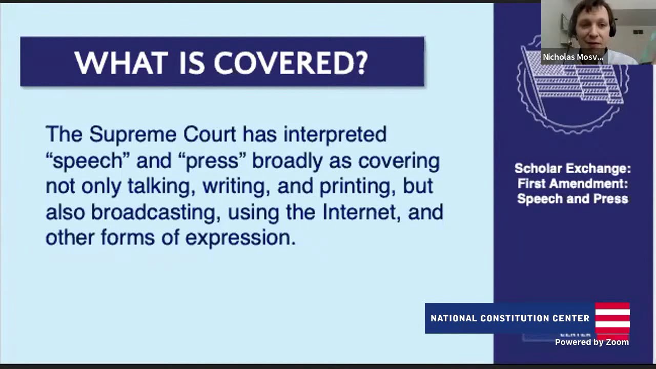 First Amendment: Speech and Press (Middle School Session)