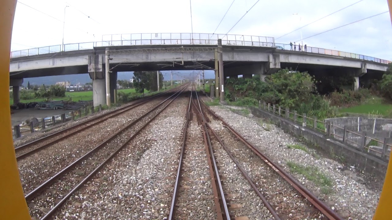台鐵 EMU100 試運轉列車 花蓮臨港線路線測試 8779次 花蓮港-七堵  七堵車站 路程景