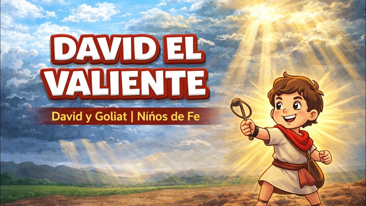 DAVID EL VALIENTE 🪨 Historia de David y Goliat para Ni&ntilde;os | Ni&ntilde;os de Fe