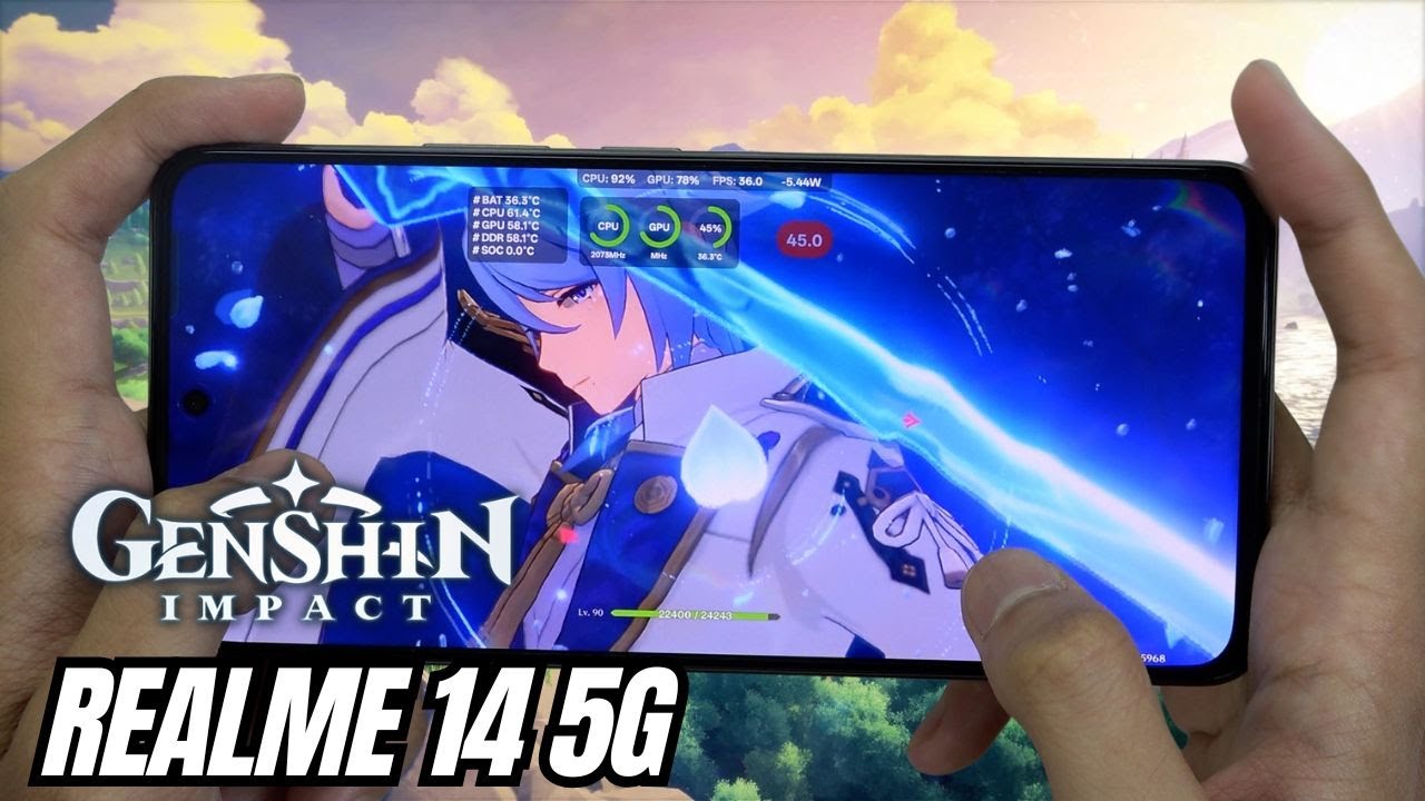 Realme 14 test game Genshin Impact Max Graphics | Snapdragon 6 Gen 4