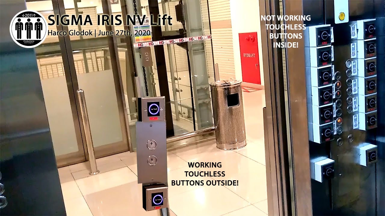 Sigma Scenic Lift / Elevator with NON-WORKING TOUCHLESS BUTTONS at Harco Glodok, Jakarta