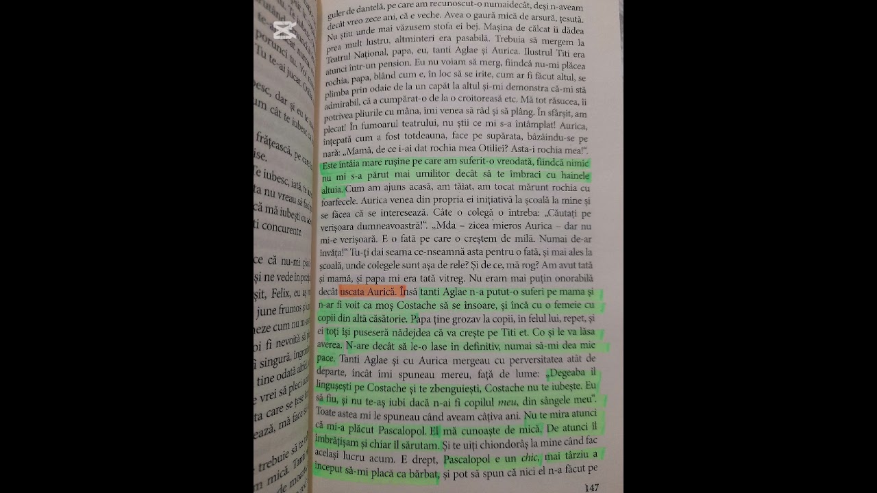 Superb! Enigma O, Cap9, partea3: Otilia își povestește copilăria tristă