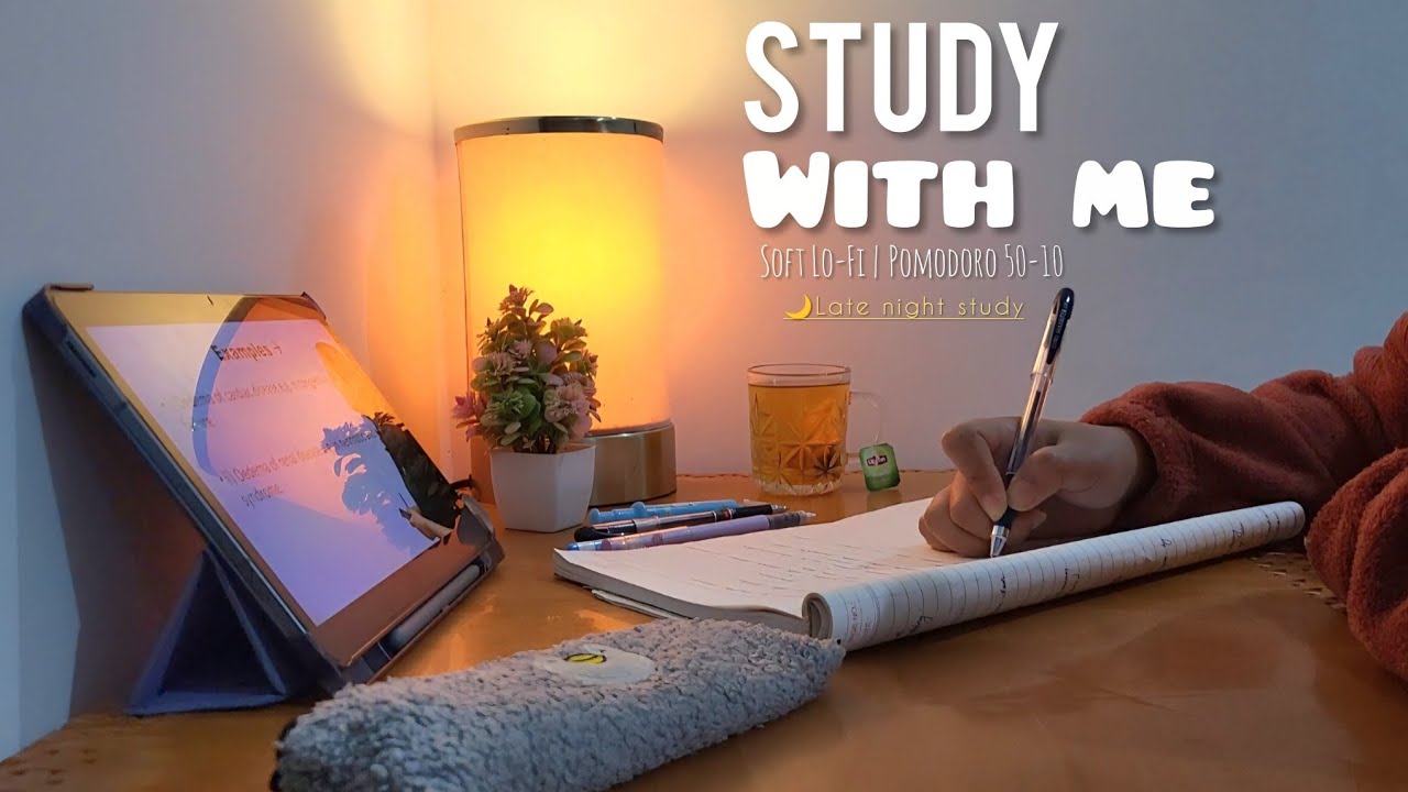 2 Hr - STUDY WITH ME ☃️ | Soft Lo-Fi, Pomodoro 50-10, Late night study 