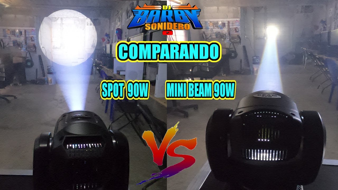 COMPARANDO MINIBEAM 90W  VS  SPOT 90W CUAL ES LA MEJOR