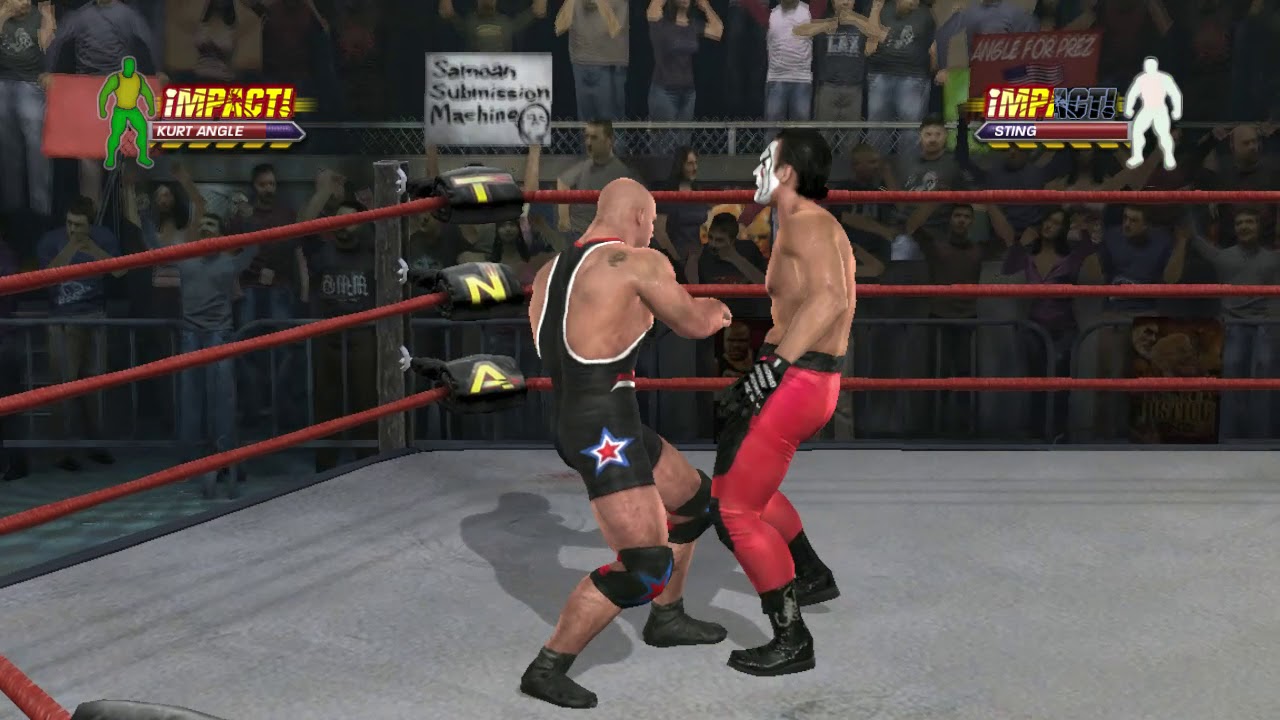 Classic Game:TNA Impact (PS3 Gamepley) Kurt Angle VS Sting