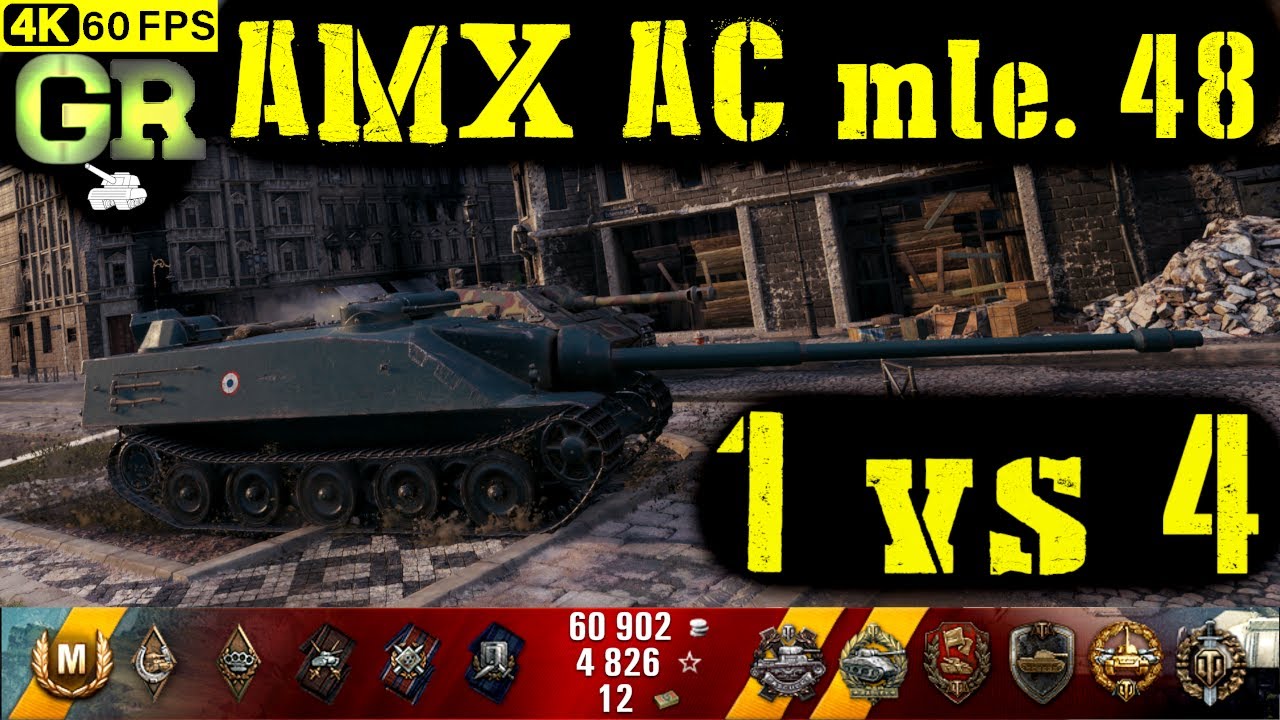 World of Tanks AMX AC mle. 48 Replay - 9 Kills 4.4K DMG(Patch 1.4.0)