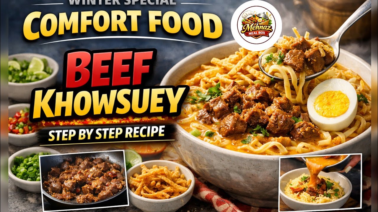 Winter Special Comfort Food| Beef Khowsuey Step by Step recipe