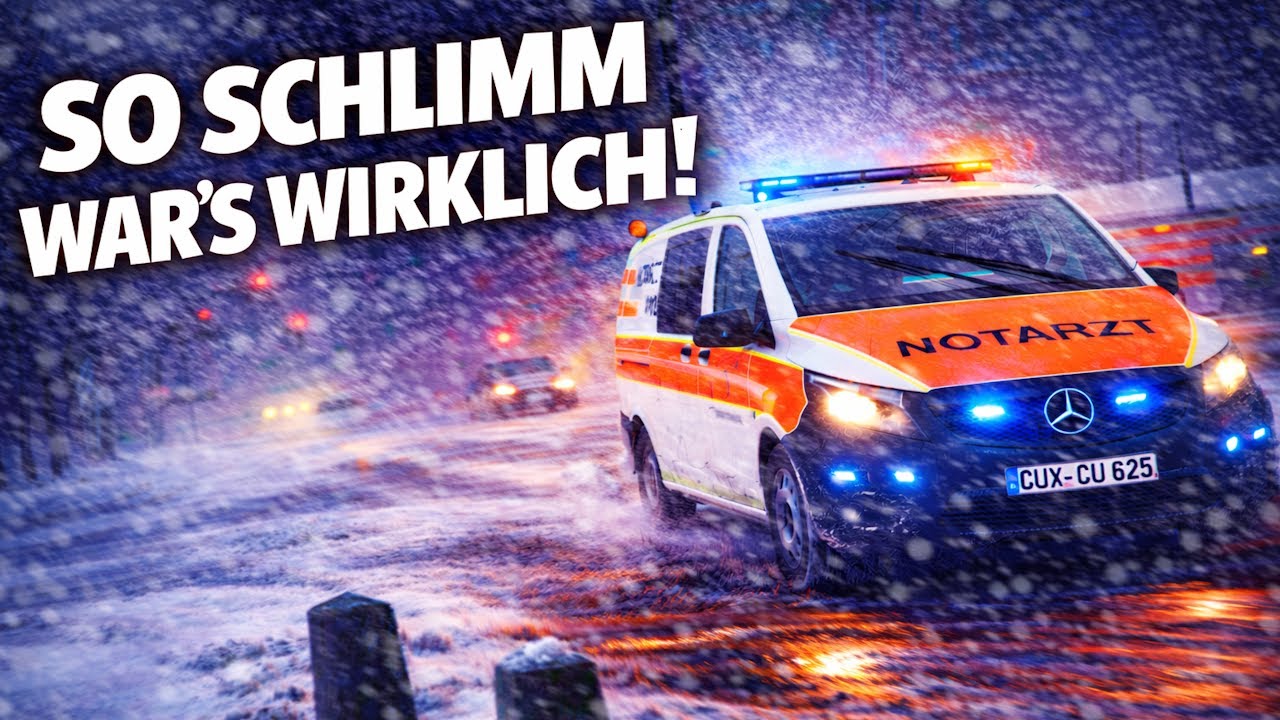 Schneesturm Elli trifft Cuxhaven: Schnee-Chaos mitten in der Innenstadt