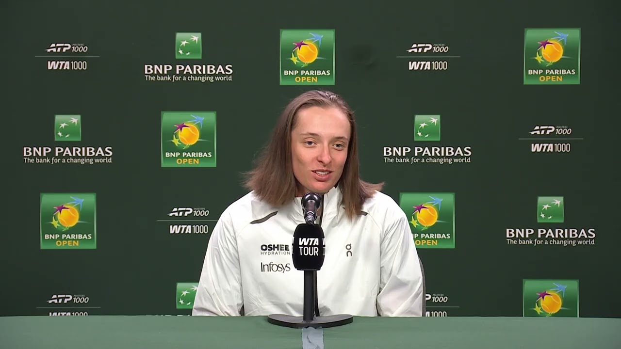 &laquo;Начало было напряженным&raquo; | Ига Швентек | Пресс-конференция 4-го тура | BNP Paribas Open