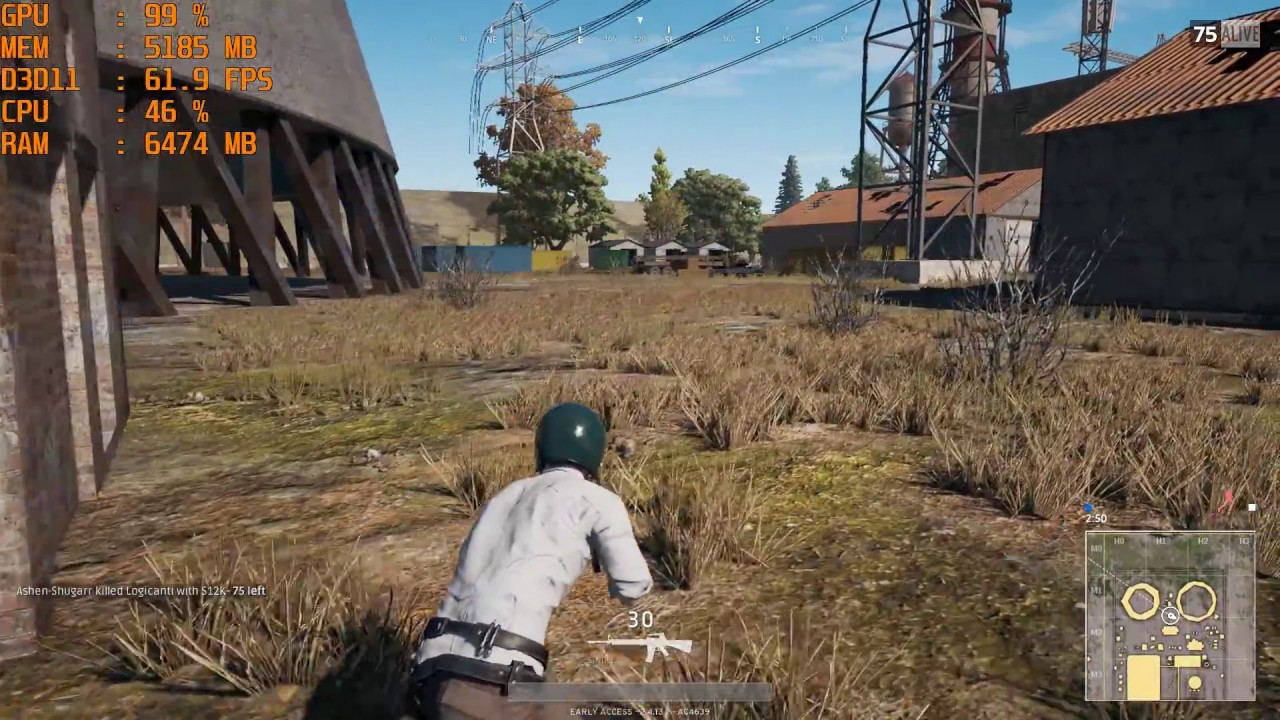 GTX 1060 6GB + i5 7500 - PlayerUnknown's Battleground [Max Settings/1080p]