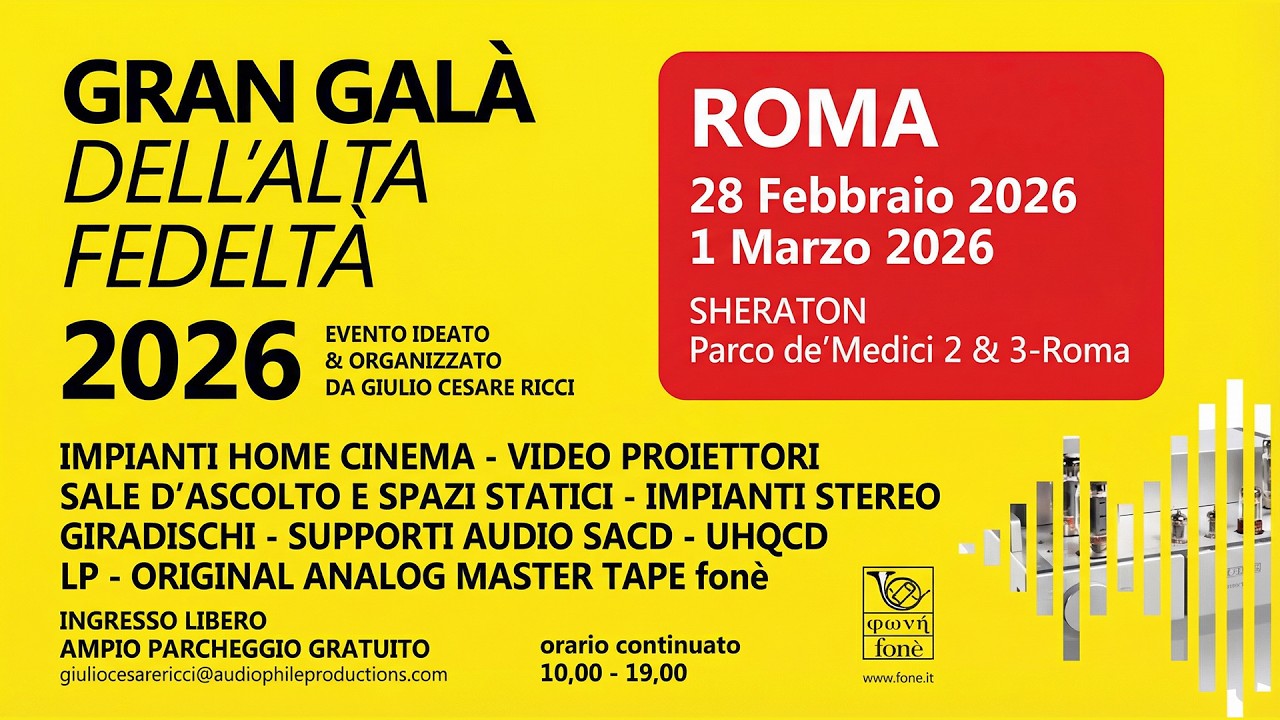 Gran Galà dell'Alta Fedeltà 2026