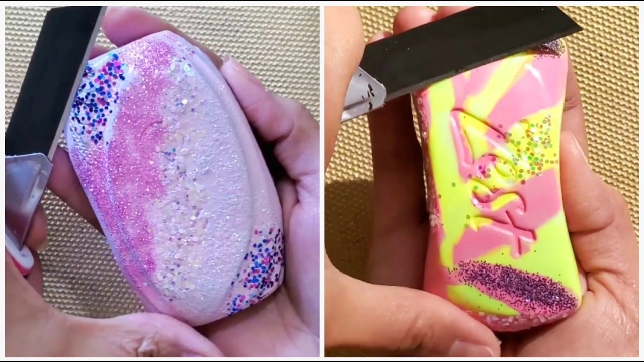 ✨ ASMR Soap Carving for Stress Relief ✨