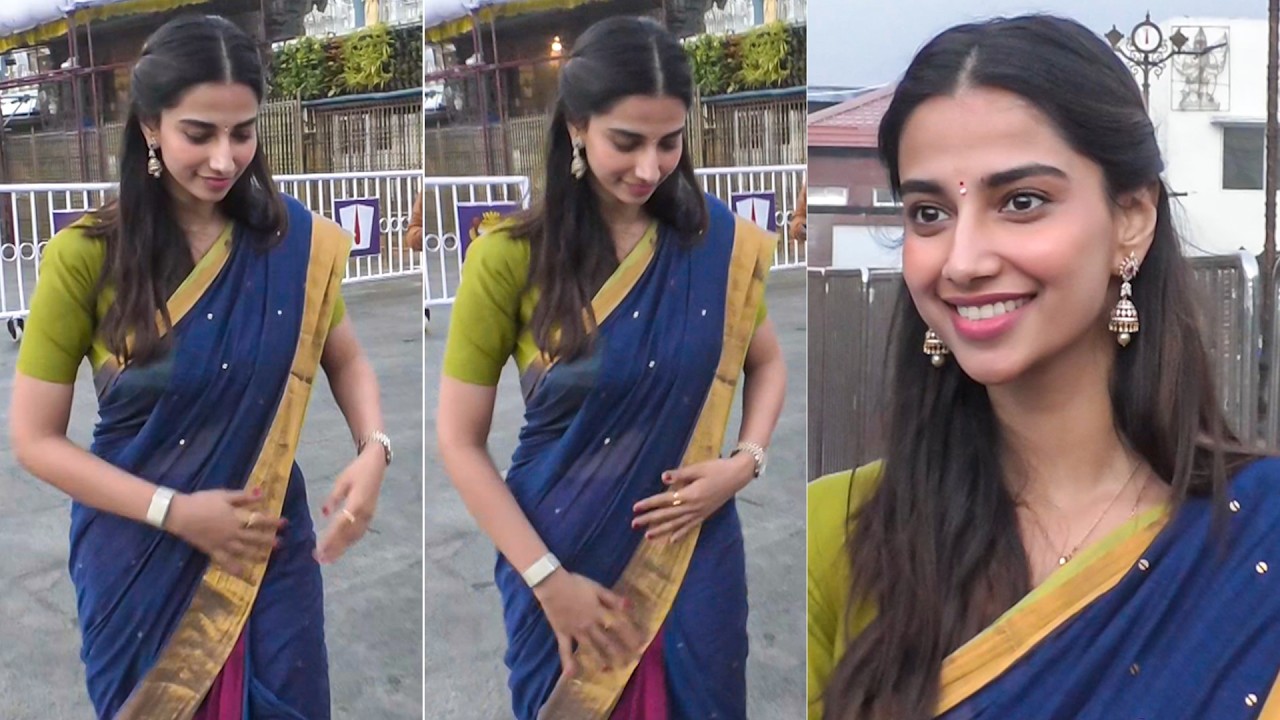 Meenakshi Chaudary Visits Tirumala | Anaganaga Oka Raju | Filmylooks