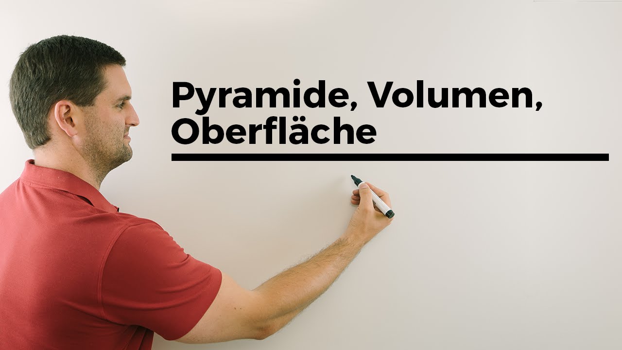 Pyramide, Volumen, Oberfläche, Höhe, Pythagorasrechnungen, etc. | Mathe by Daniel Jung