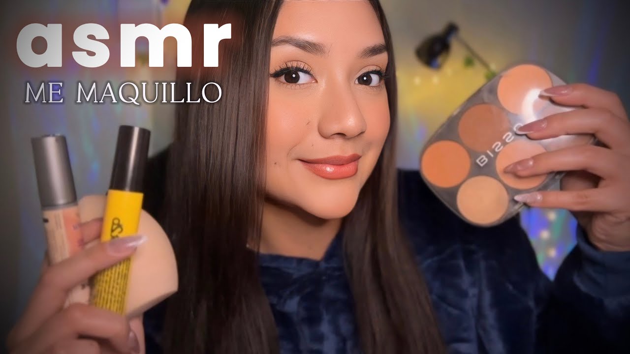 ASMR ME MAQUILLO MIENTRAS TE RELAJAS 😴 (DUERME EN MENOS DE 10 MINUTOS)