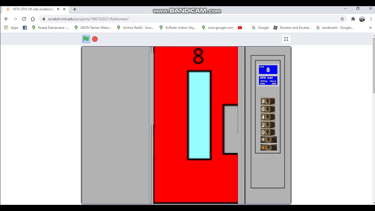 Animated elevator video part 44:1975 Otis elevator