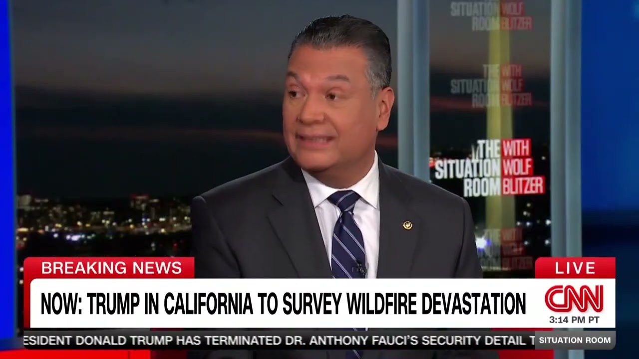 Sen. Padilla | Padilla on Trump's Visit to Tour Devastation of Southern CA Fires | CNN | 1.24.25