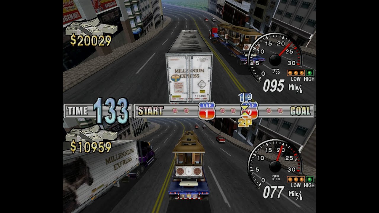 18 Wheeler: American Pro Trucker Gamecube 2 player VS races