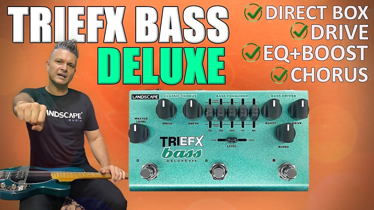 TriEfx Bass Deluxe Melhor Pedaleira Multi Efeito DI Custo Beneficio pra Contrabaixo