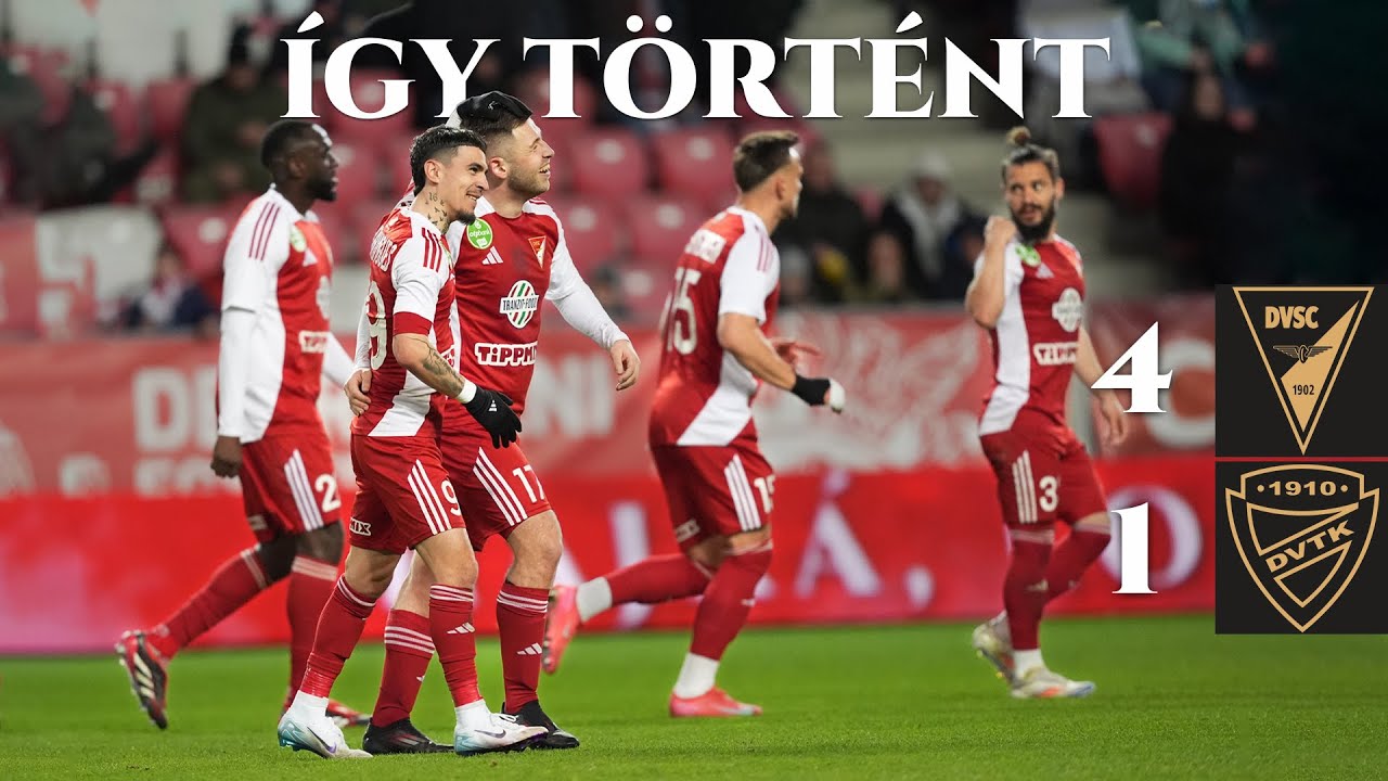 Így történt: DVSC-Diósgyőr 4-1⚽🔥