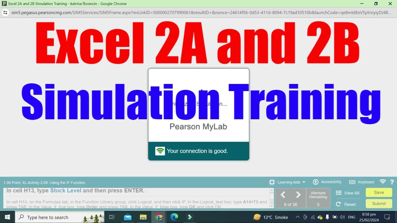 Excel 2A and 2B Simulation Training | Excel 2A and 2B Simulation Exam | @PearsonSolution