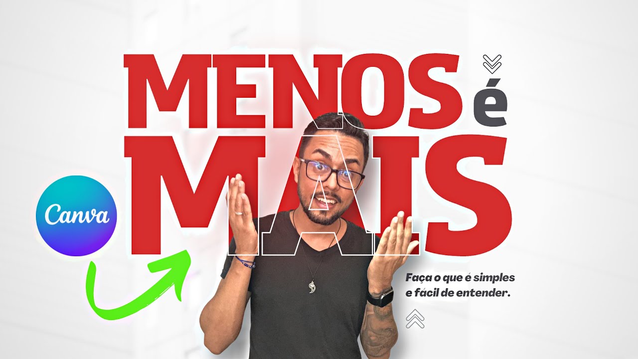 🚩Arte MENOS É MAIS! - Aprenda Fazer Arte Simples e Chamativa no Canva e Técnica Texto Vazado.