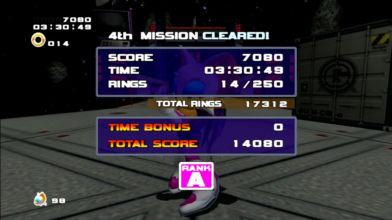 Sonic Adventure 2 Battle: Mad Space Mission 4 -Timed- (A Rank) | Reverofenola