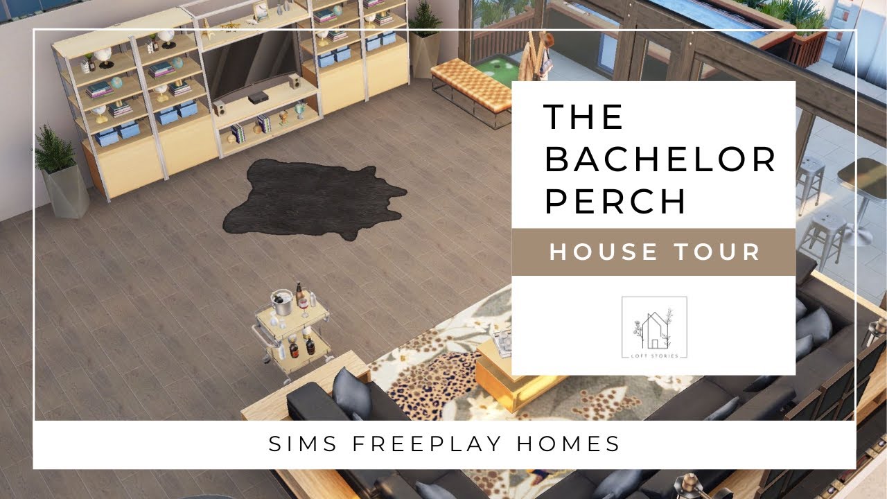 The Bachelor Perch | Sleek & Minimalist: Mezzanine Bachelor Pad | Sims FreePlay House Tour