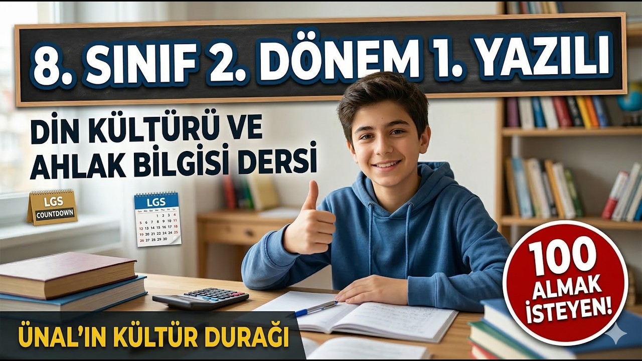 8. Sınıf Din Kültürü 1. Dönem 1. Yazılı %100 Çıkacak Sorular! 💯
