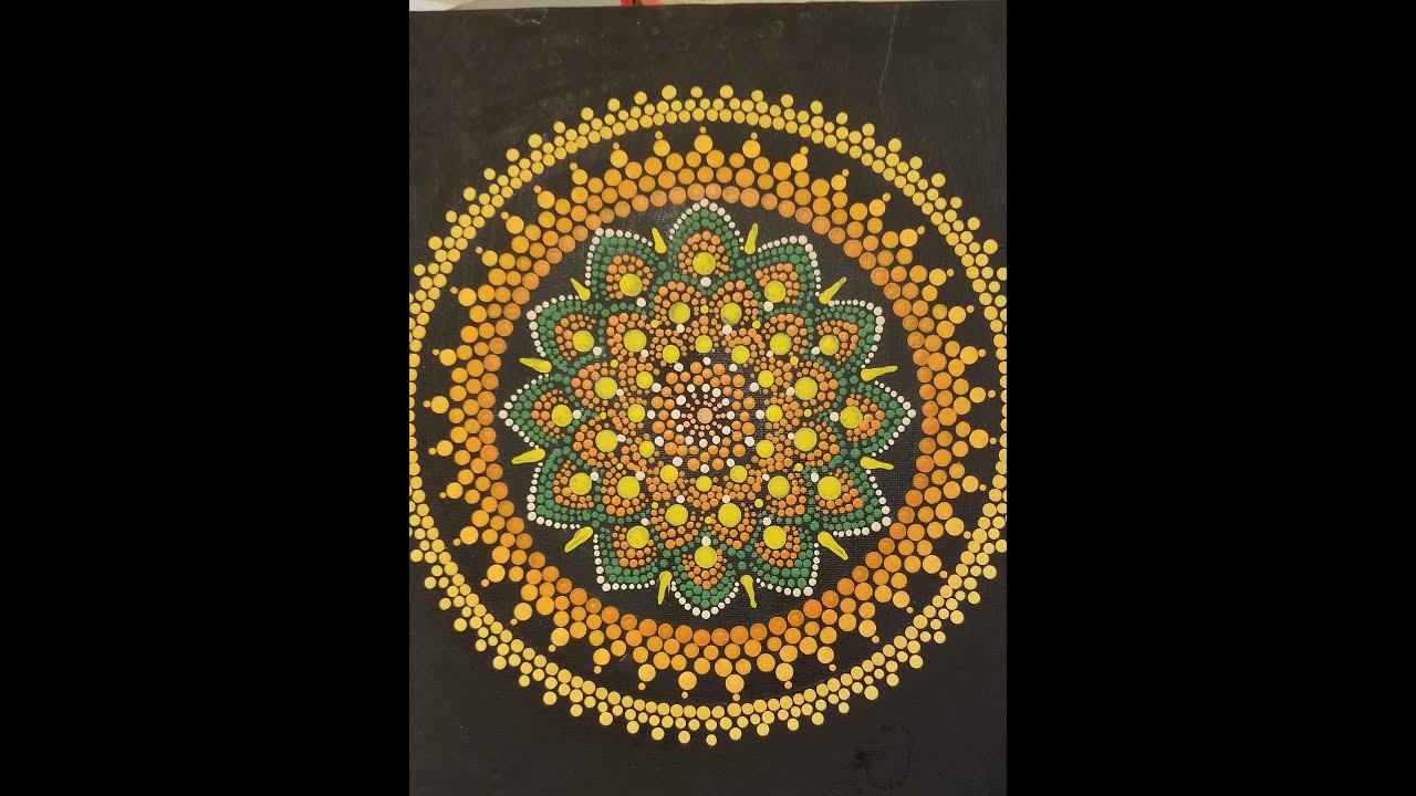 Yellow and orange Dot Mandala