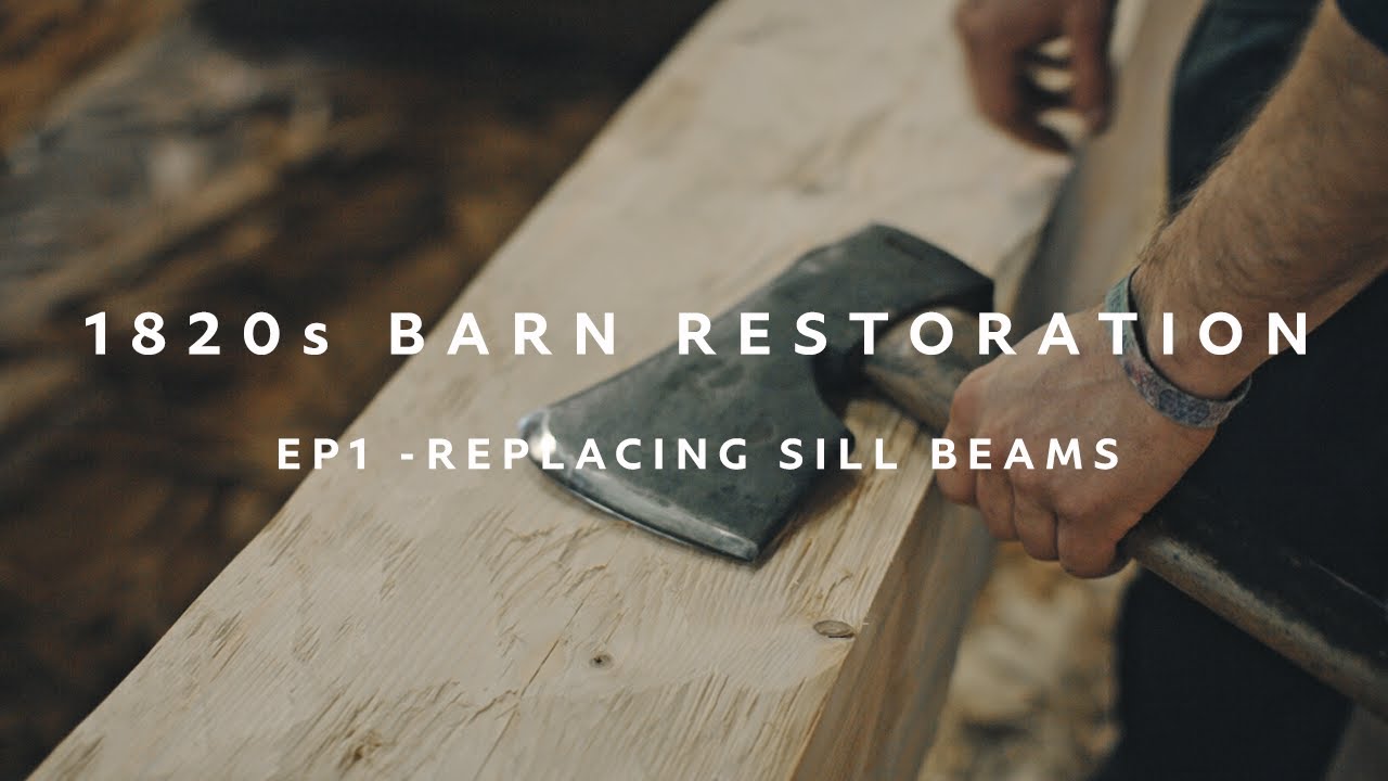 1820s Log Barn Restoration. EP1 - Replacing sill beams