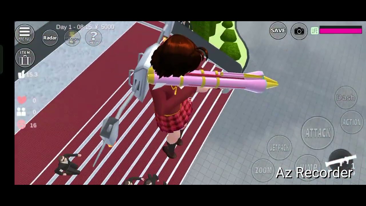 I will damage the all security guards in Sakura school simulator 🕴️🕴️