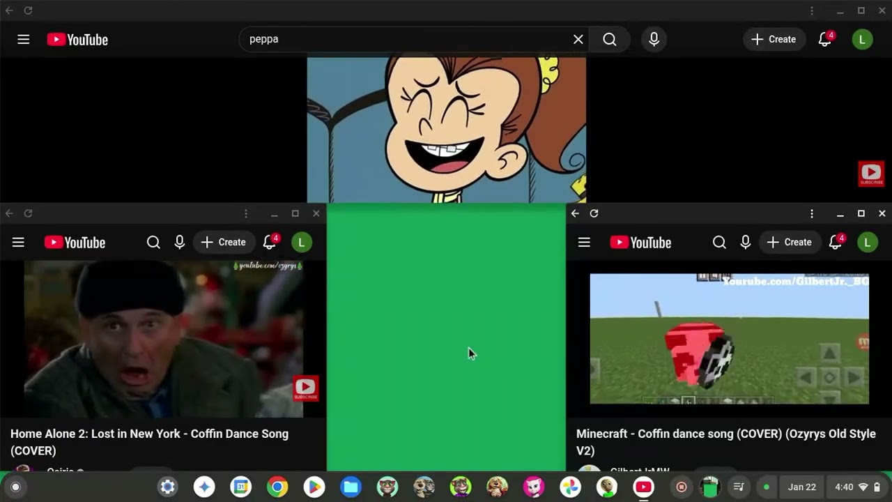 the loud house home alone 2 and Minecraft coffin dance