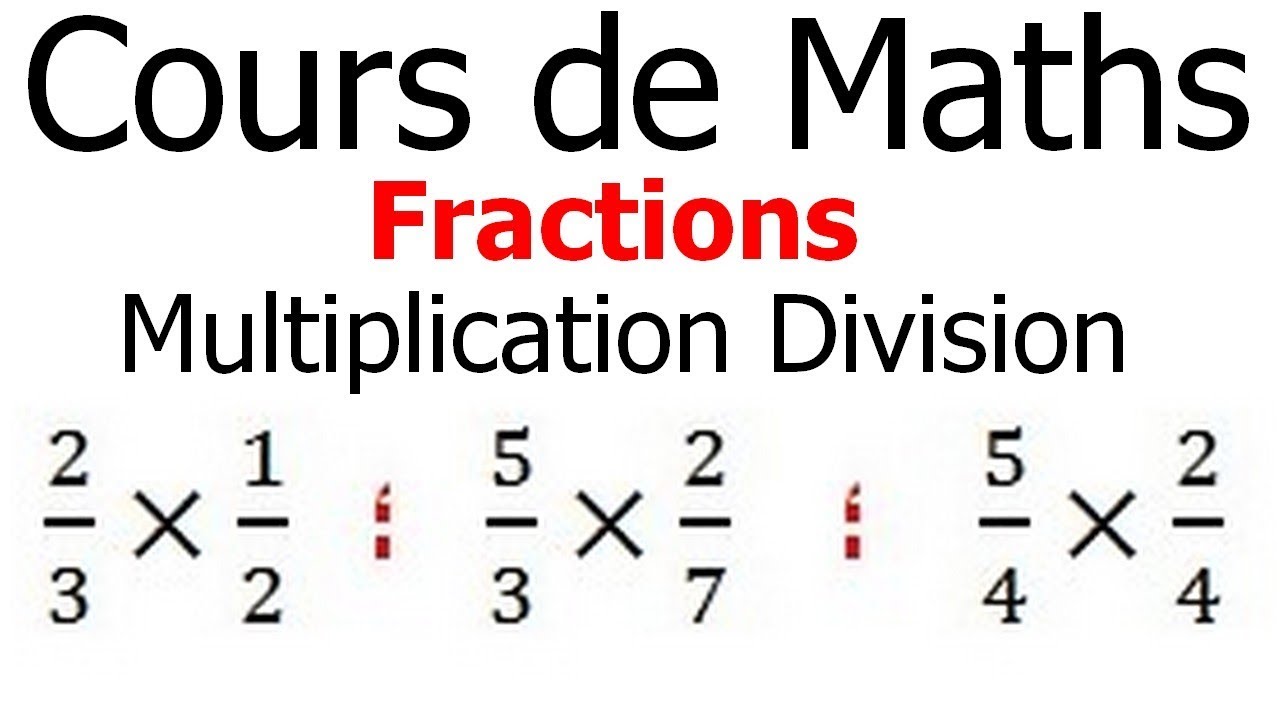 Maths 6ème - Fractions multiplication et division Exercice 1