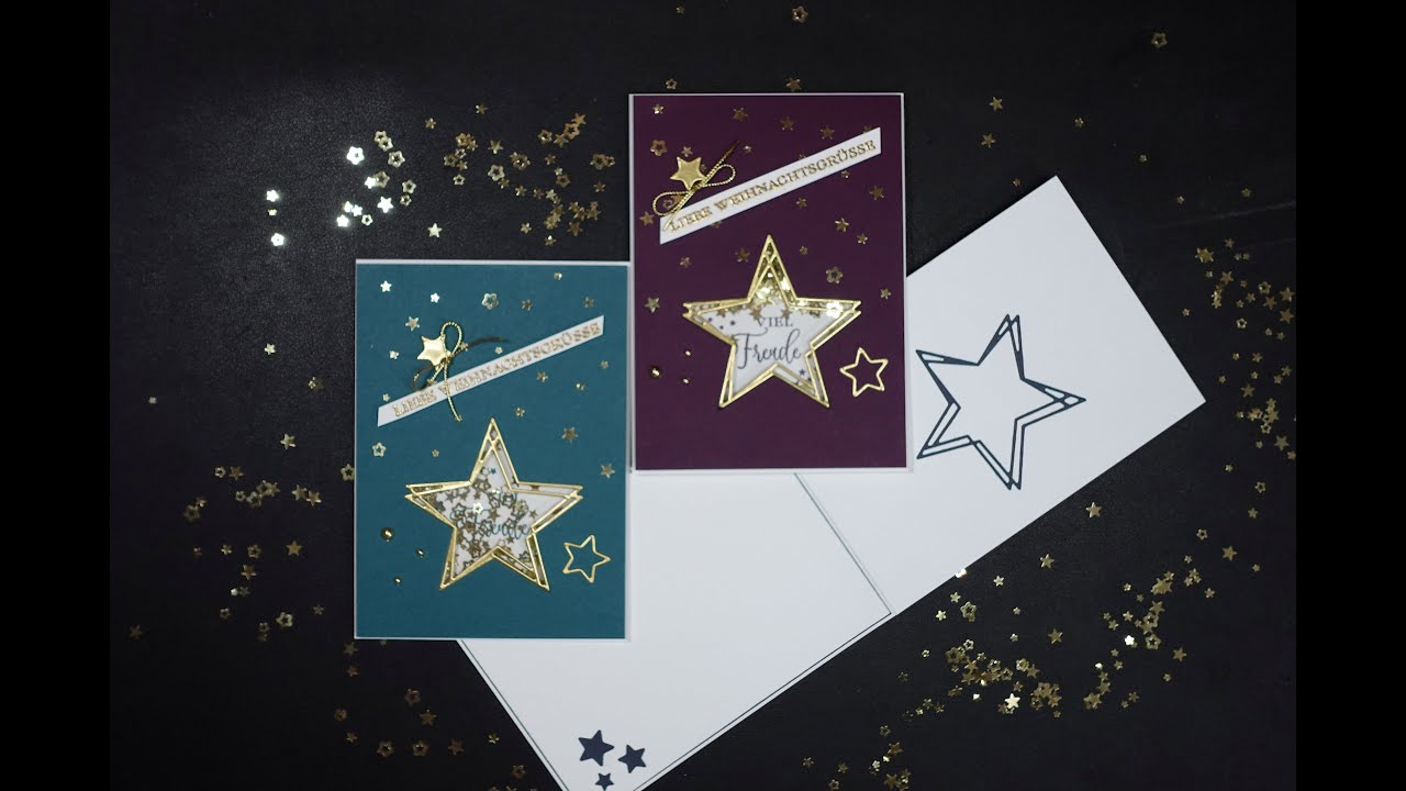 Weihnachtliche Schüttel-Karte – Designs mit Schwung - Bastel-Anleitung - Stampin up