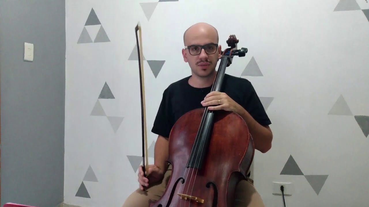 Método de Violoncelo Nelson Gama Vol. 1 - Capitulo IV (Exercício 5 em Ré Maior)