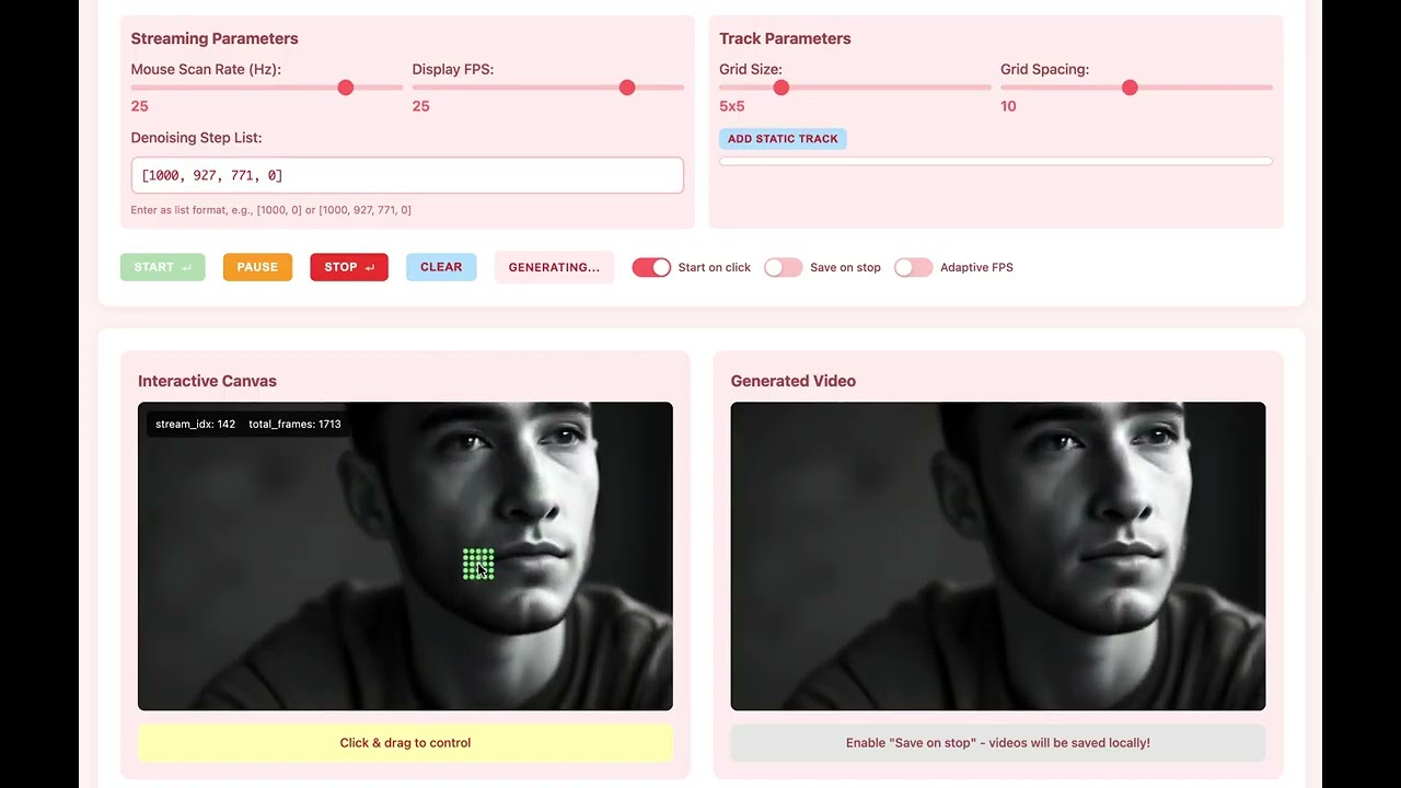 MotionStream: Real-Time Video Generation with Interactive Motion Controls