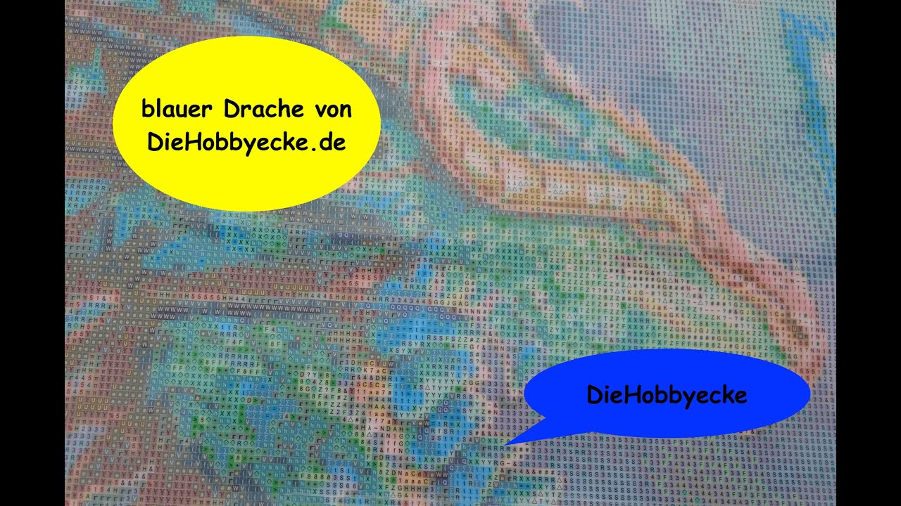 Diamond Painting/Der blaue Drache inkl. AB-Steine