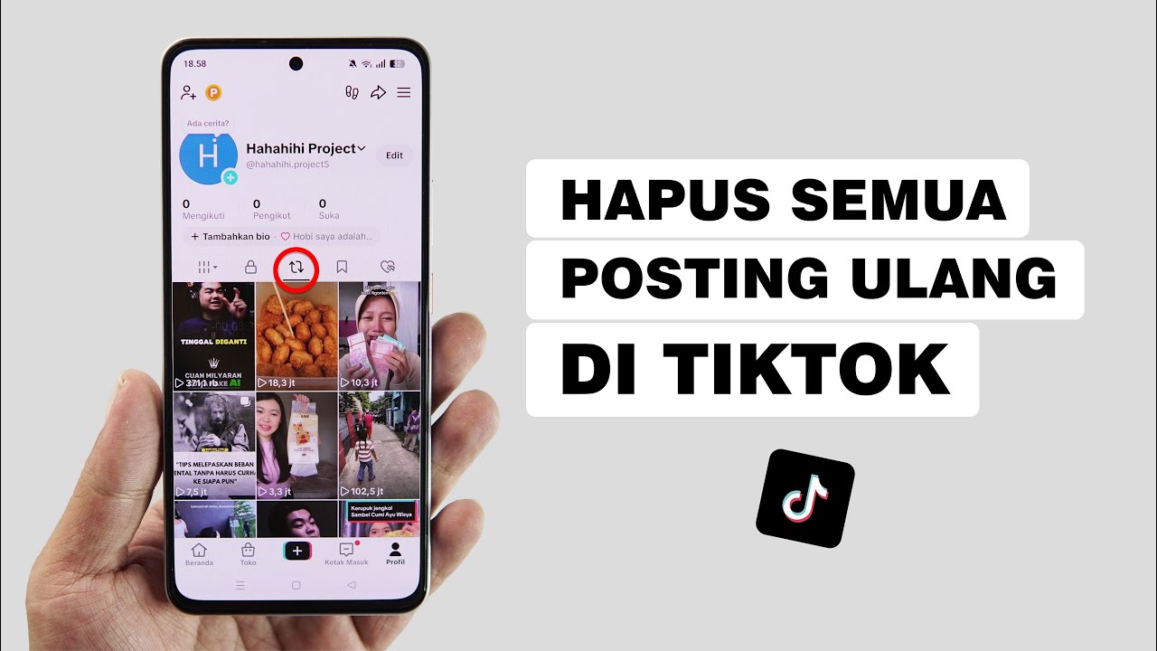 Cara Menghapus Postingan Ulang di TikTok Sekaligus Dengan Cepat
