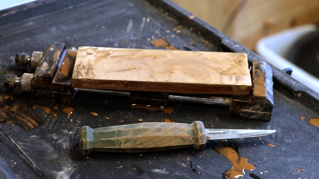 Morakniv knife sharpening - Hollowgrind on Tormek & Japanese flatstones