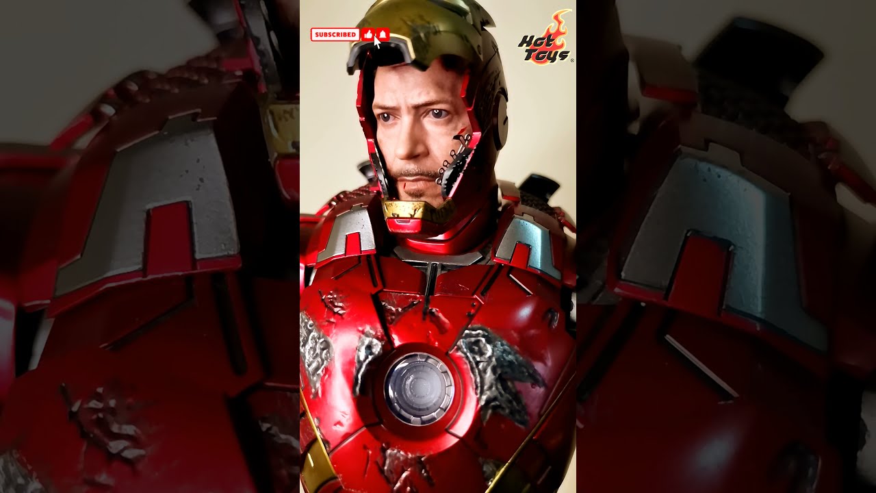 HOT TOYS : IRON MAN MK 7 DIECAST SPECIAL EDITION ( BATTLE DAMAGED )
