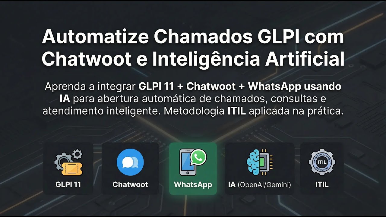 GLPI 11 + Chatwoot + WhatsApp + N8N