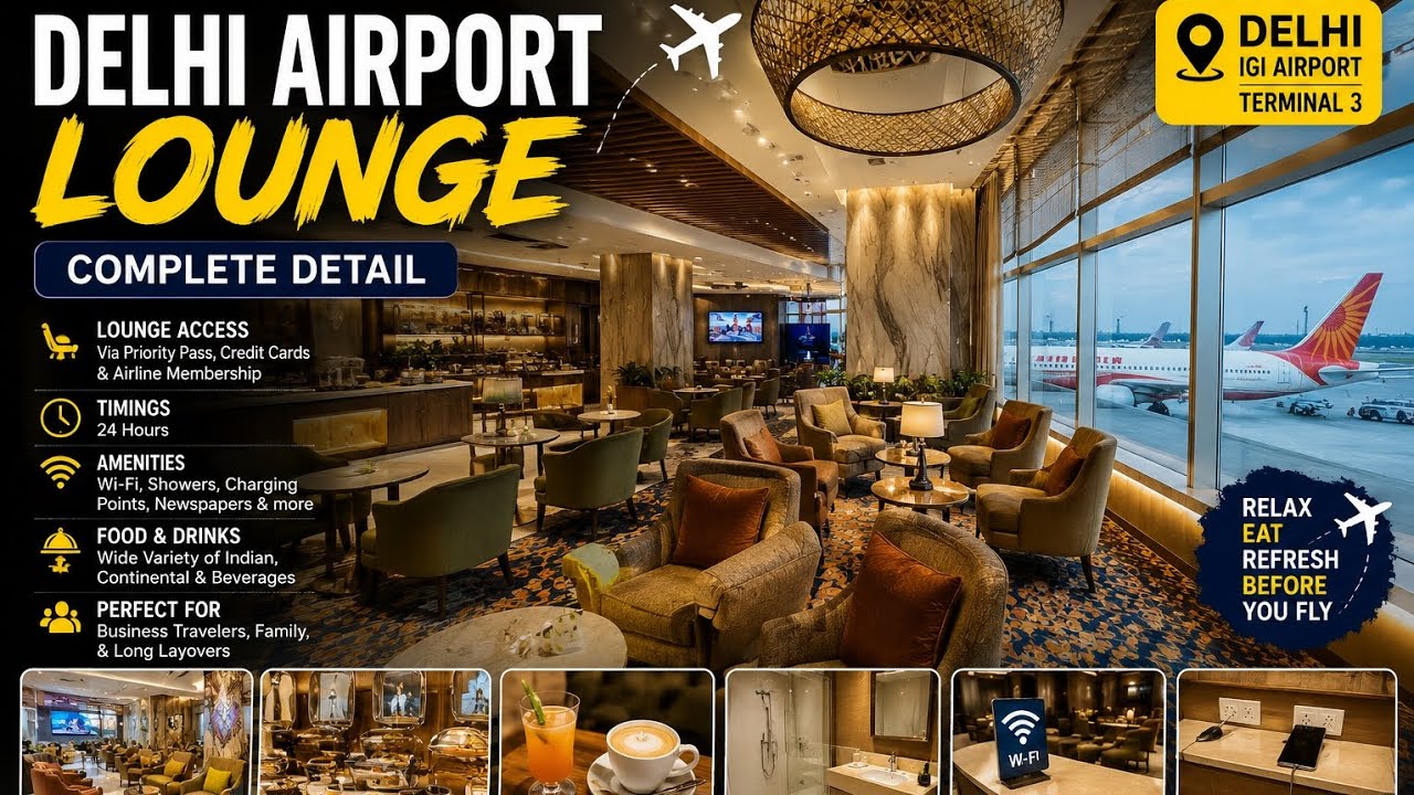 Delhi Airport Lounge Access in ₹2 only | Delhi Airport Lounge Complete Guide step by step